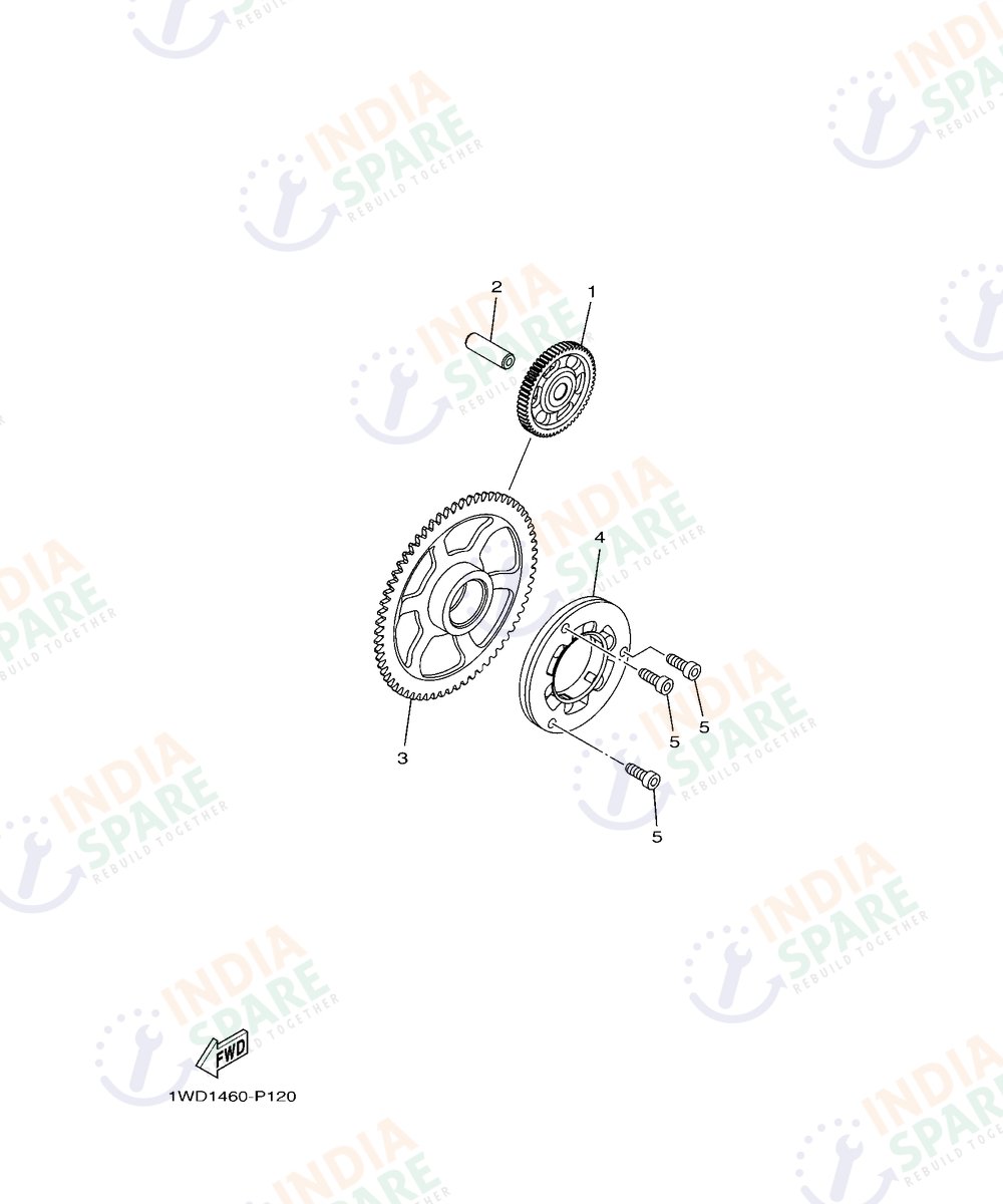 YAMAHA D772 MT 03 Series STARTER CLUTCH